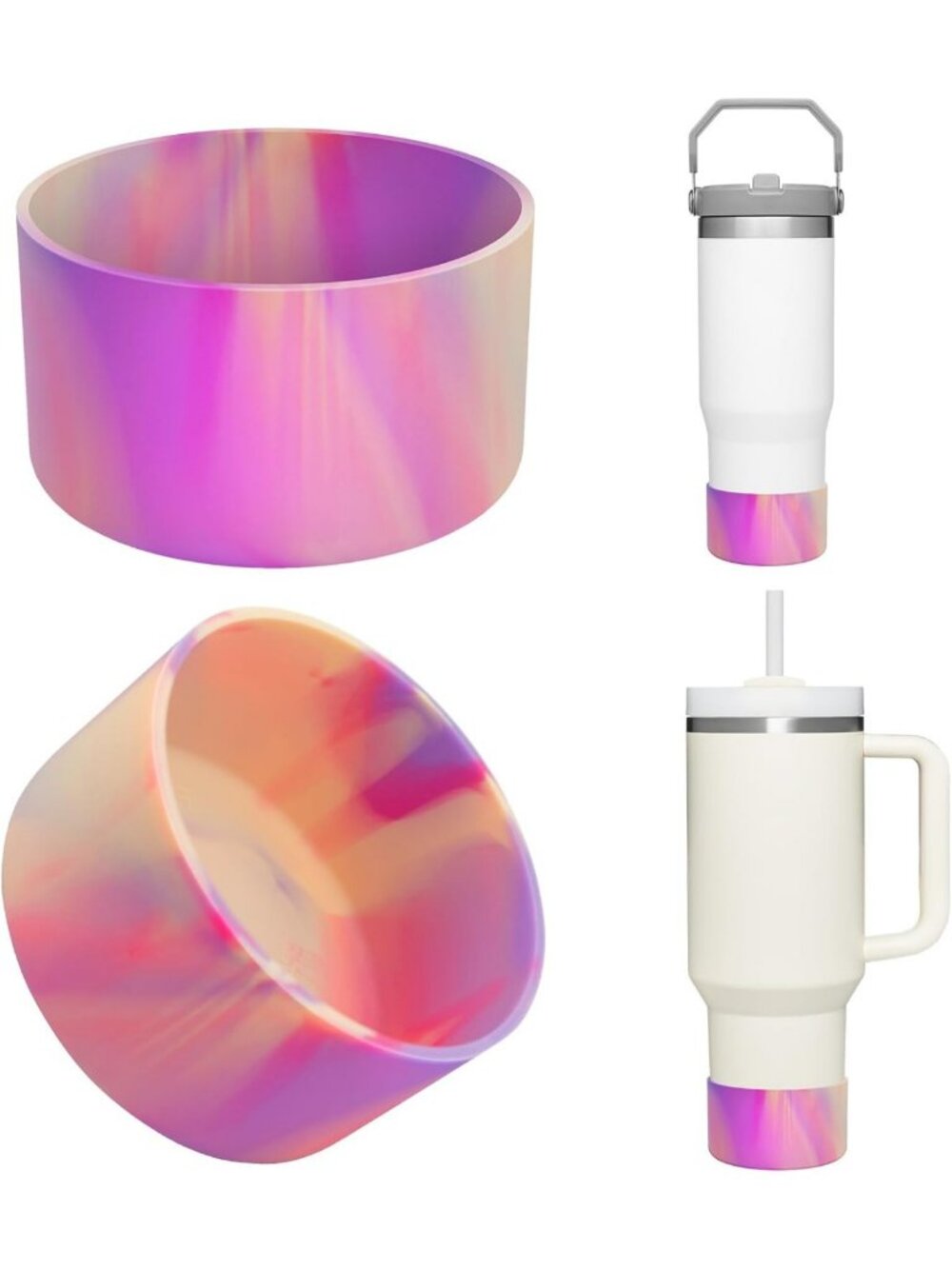 Silicone Boot Bumper Set for 40oz, 30oz, 20oz Tumblers - Water Bottle Bottom